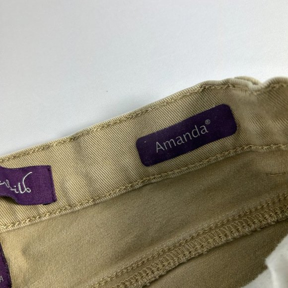 Gloria Vanderbilt Womens Beige Amanda Jeans Size 8 Stretch Straight Leg - Picture 4 of 7